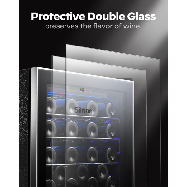 Furnimics 21.38'' 36 Bottle Single Zone Freestanding Wine Refrigerator